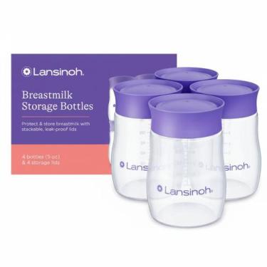 Imagem de Frasco para Armazenamento de Leite Lansinoh com 4 unidades, Produto li