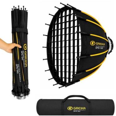 Imagem de Softbox Parabolico 120cm Greika Montagem Bowens Com Difusor E Grid