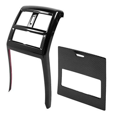 Imagem de Capa para saída de ar, 2 peças de moldura de acabamento de saída de ar condicionado traseiro para GLE Class GLS GL 13-19 (fibra de carbono)