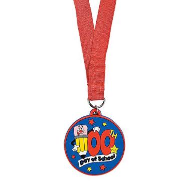 Imagem de Medalhas Divertidas Express 100 Dias de Escola (Conjunto de 12) Recompensas e Suprimentos de Sala de Aula