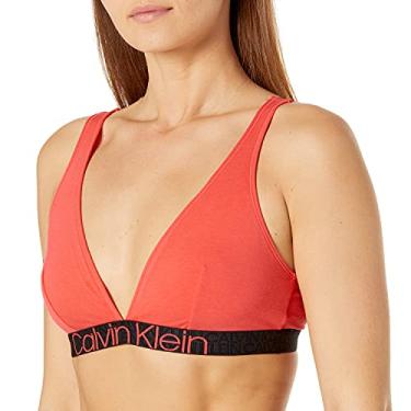 Imagem de Calvin Klein Sutiã feminino Reconsidered Comfort sem forro triangular, Ponche rosa