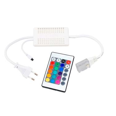 Imagem de Kit Controle Remoto C/Cabo De Força P/Fita RGB Ref.9362 - Gaya