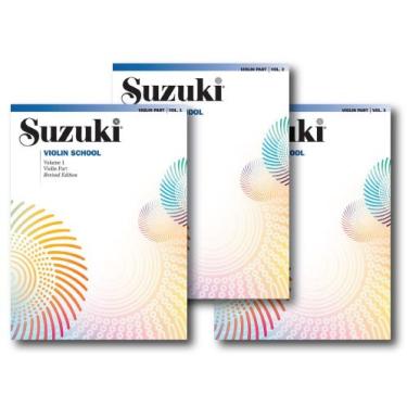 Imagem de Suzuki Violin School, Violin Part – Conjunto de 3 livros – Inclui volume 1, volume 2 e volume 3