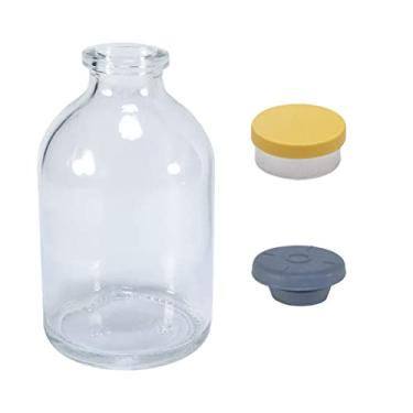 Imagem de Frasco Penicilina 50ml C/Borracha E Selo Flip Off (20 Unid) (Amarelo)