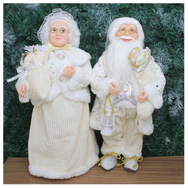Imagem de Dupla Boneco De Natal Mamãe E Papai Noel Pijama