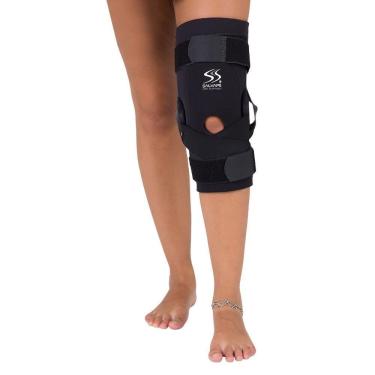 Imagem de Joelheira Neoprene Cintas Cruzadas 533 Preta Salvape Grande