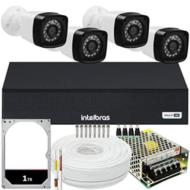 Imagem de Kit Cftv 4 Câmeras Segurança Full Hd Dvr 1008C Intelbras 1TB