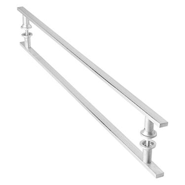 Imagem de Puxador Aço Inox Escovado para Porta de Vidro 90cm M.S