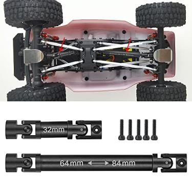 Imagem de Eixo de transmissão de aço CVD 64 + eixo de transmissão de 32 mm para carro 1:24º Axial SCX24 90081 AXI0001 AXI0002 RC Crawler