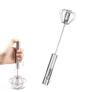 Imagem de Batedor de ovos, batedor de ovos de aço inoxidável de 10/12/14 polegadas, batedor manual misturador fácil para fazer creme, bater, bater e mexer (35,5 cm)