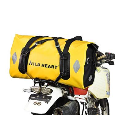 Imagem de WILD HEART 55L 66L 77L Saco Impermeável Alforge Para Moto Para Viagem Caminhadas,motocicleta, Acampamento( Amarelo, 66L)