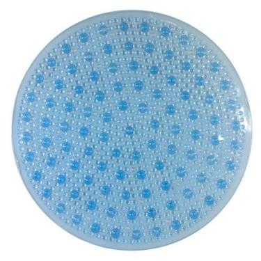Imagem de Tapete De Box  Antiderrapante Aqua-Spa Redondo Azul Cristal - Komlog