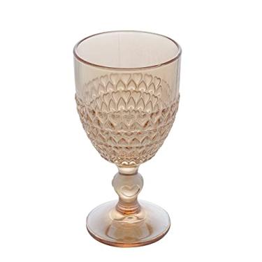 Imagem de LYOR - Taça de Água de Cristal Coração Âmbar Metalizado 330ml