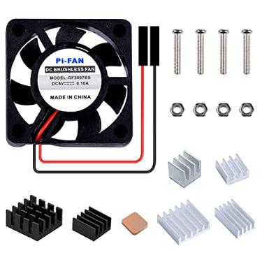 Imagem de GeeekPi Ventoinha para Raspberry Pi - 30 x 30 x 7 mm DC 5 V Ventoinha de resfriamento de CPU sem escova com 7 peças para Pi 4 Modelo B, 3B+, 3 e Retroflag NESPI CASE Plus (pacote com 1)