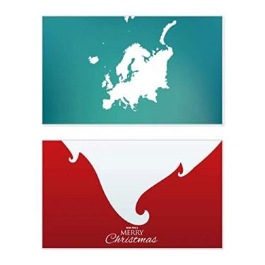 Imagem de Mapa de contorno do continente europeu, feriado, feriado, cartão de felicitações, mensagem de Natal