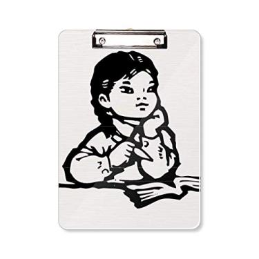 Imagem de Prancheta de prancheta preta para mesa de desenho patriotismo pasta, bloco de escrita A4