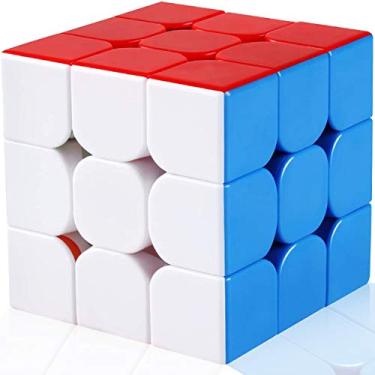 Imagem de NIUTA Conjunto de cubos de velocidade 3 x 3 x 3, cubo mágico de pirâmide liso