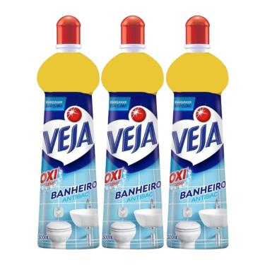 Imagem de Kit com 3 Desinfetantes Veja Banheiro Oxi Ativo 500Ml