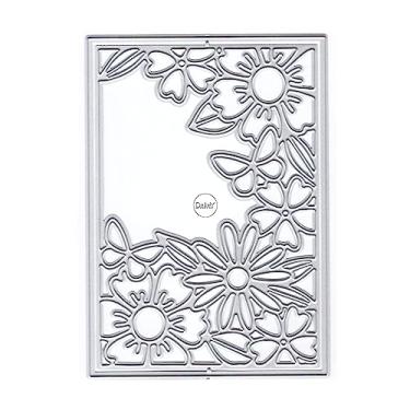 Imagem de DzIxY Lindas moldes de corte de metal com borda borboleta de flor para fazer cartões, papel em relevo, corte, máquina de scrapbook, estêncis, bolsos de armazenamento, suprimentos