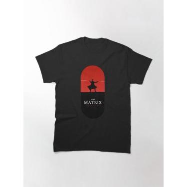 Imagem de Camisa Camiseta Unissex The Matrix Red Pill Keanu Reeves  - T Sete Cus