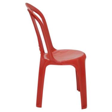 Imagem de Cadeira Bistrô Tramontina Atlântida Polipropileno Vermelho