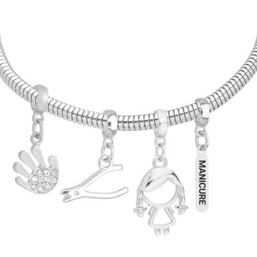 Imagem de Pulseira Profissão Manicure Para Pandora Banhado a Prata 925 TAMANHO:21