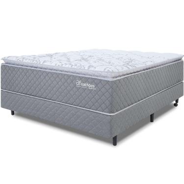 Imagem de Cama Box Casal Colchão Molas Ensacadas com Pillow Top Extra Conforto Premium Sleep 138x188x72cm - BF Colchões