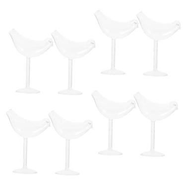 Imagem de BRIGHTFUFU 8 Unidades Copo de vinho pássaro copo de vinho copo de vinho fumado copo de cocktail copo de vinho alto 8 peças copos de vinho curtos copo de coquetel copos de vidro limpeza fácil