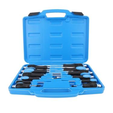Imagem de Conjunto de Chave de Fenda, Chave de Fenda de Cabeça Plana, Lâminas Resistentes a Impactos, 12 Peças Resistentes para Casa para Mecânicos