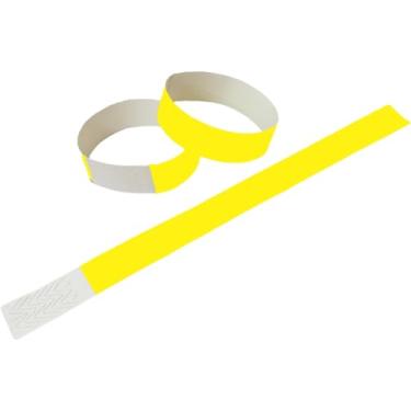 Imagem de 250 Pulseiras amarelas neon para festa Med