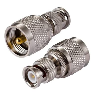 Imagem de POBADY Adaptador de Rádio CB PL259 UHF Macho para Adaptador de Antena Macho BNC para Antena CB Rádio Amador Aéreo CB Walkie Talkie Rádio Portátil Rádio Bidirecional SO 239 (2 peças)