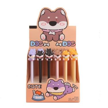 Imagem de Joucien 6 peças - 0,5 mm Cute Cartoon Puppy Neutralizer Pen Student Preto Neutralizador - Preto