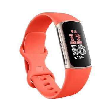 Imagem de Fitbit Charge 6 Fitness Tracker com aplicativos do Google, frequência cardíaca em equipamentos de exercícios, assinatura premium de 6 meses incluída, GPS, ferramentas de saúde e muito mais,
