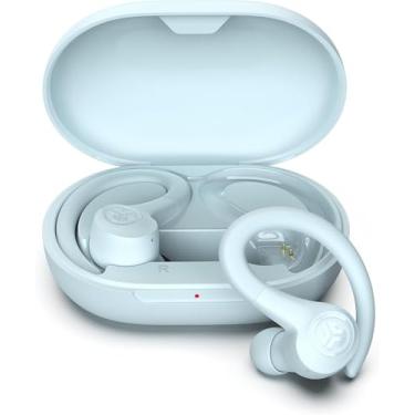 Imagem de Waillynice Para fones de ouvido de treino sem fio com chamadas claras C3, design esportivo seguro de gancho, 32 horas de reprodução Bluetooth e 3 configurações de som equalizador (azul claro)