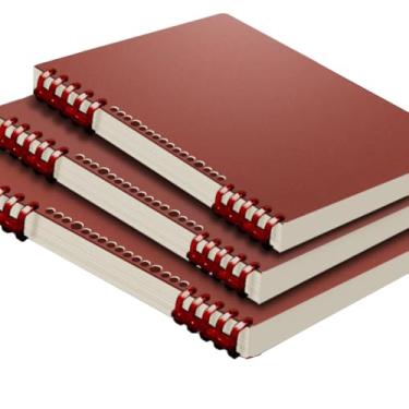 Imagem de Joucien 1 unidade - Pasta de folhas soltas para estudantes, caderno de folhas soltas destacável e não confortável à mão, caderno artístico de estilo minimalista-1 conjunto (vermelho retrô)-A4 (grade)