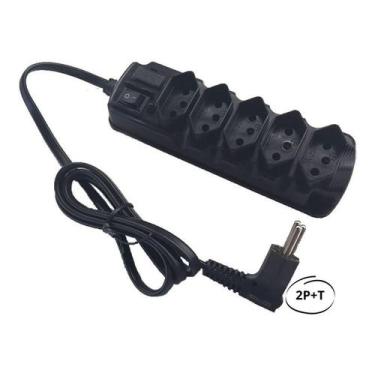 Imagem de Régua De 5 Tomadas C/ Fusível De Segurança Fio 1 Metro 2010 - A Santos