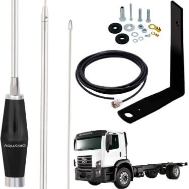 Imagem de Antena Px Mini Maria Mole Inox 1,40m Alongador 60cm VW Constellation M
