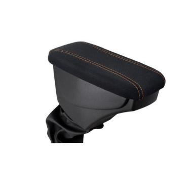 Imagem de Apoio de braço VW Virtus - GPI, tecido preto costura laranja