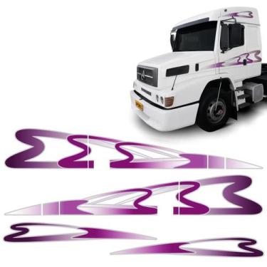 Imagem de Kit Adesivo Faixa Lateral Caminhão Mercedes Benz Mb 1938 L - Resitank,