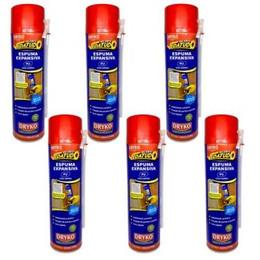 Imagem de 6 Espuma Expansiva PU 500ml Isolamento Acústico Porta Janela Telhado B