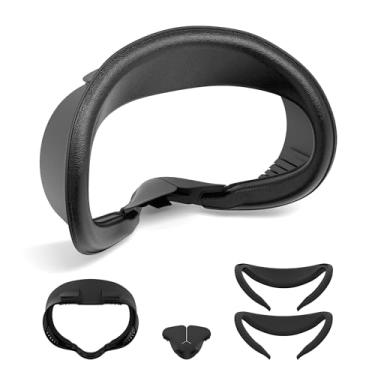 Imagem de Hibloks Face Cover Facial Interface Compatible with Meta/Oculus Quest 3S Accessories, Air Circulation Design, Soft and Breathable Ice Silk Cotton and PU Mask Pad and Blackout Nose Pads