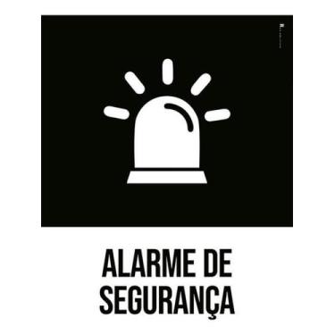 Imagem de Kit 3 Placas Desenho - Alarme De Segurança - Sinalizo