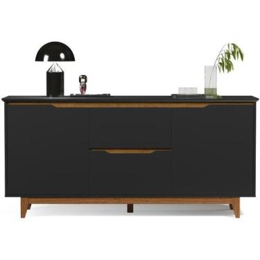 Imagem de Buffet Aparador Balcão Sala de Jantar 2 Portas e 2 Gavetas Flow - Pret