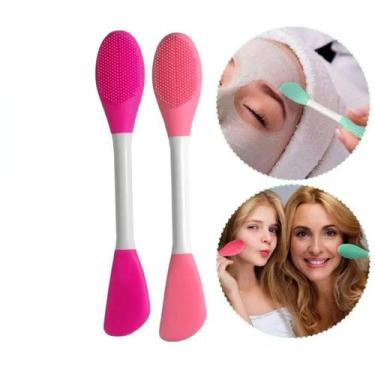 Imagem de Escova Com Espatula Skin Care Silicone Esfoliante 2 Unidades Adicionar