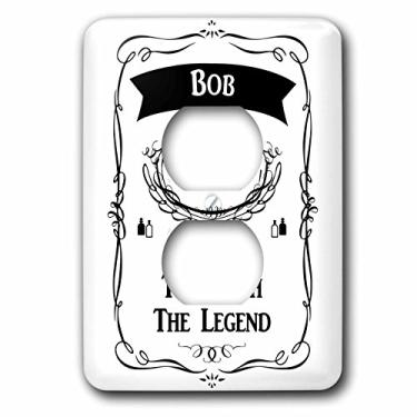 Imagem de 3dRose (lsp_232240_6) 2 plugues capa de tomada Bob-The Man The Myth The Legend nome presente personalizado
