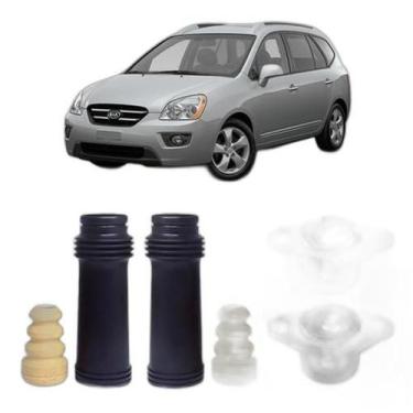 Imagem de Kit 2 Coxim Batente Coifa Traseiro Kia Carens 2007 2008 2009 - Qualyki