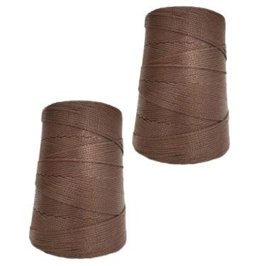 Imagem de Kit 2 unidades Fio Nautico Rayontex crochê artesanato 500gr. 2,5/3mm Text 1200(Marrom)