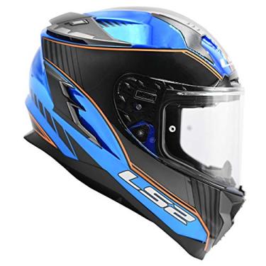 Imagem de LS2 Capacetes Challenger GT Boss Capacete de rua completo (azul brilhante – pequeno)