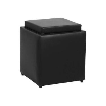 Imagem de Puff com Baú Tray Preto - Valle Flex
