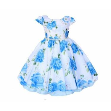 Imagem de Vestido Infantil Floral Festa Luxo E Tiara - Pingo de Gente Baby Kids 